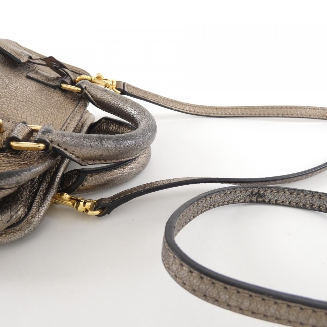 LOEWE Amazona Bag Leather Gold Leather - Thumbnail 7