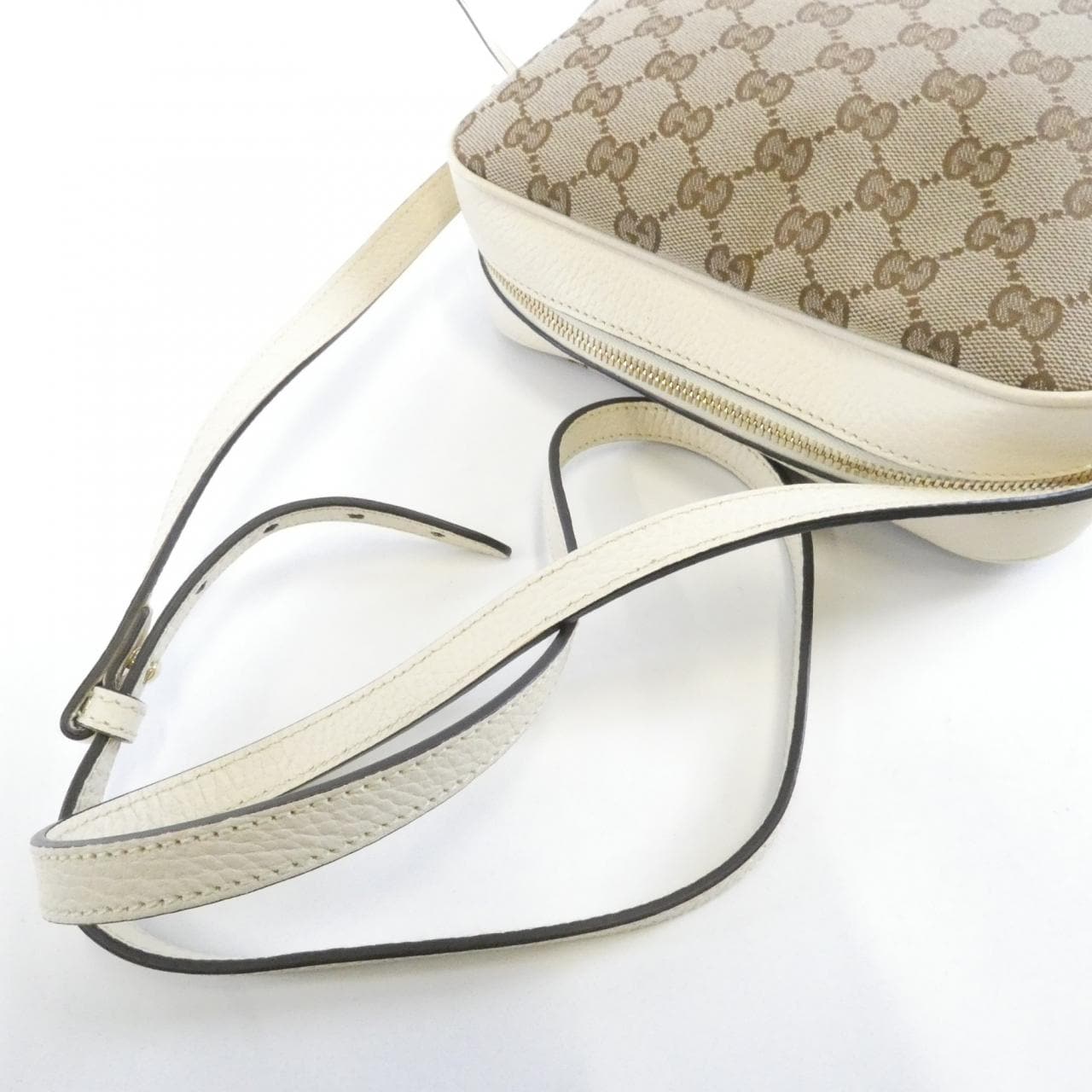 GUCCI GG Supreme 449413 KY9LG Shoulder Bag Canvas 黑色 帆布 中古品A - 縮圖 4