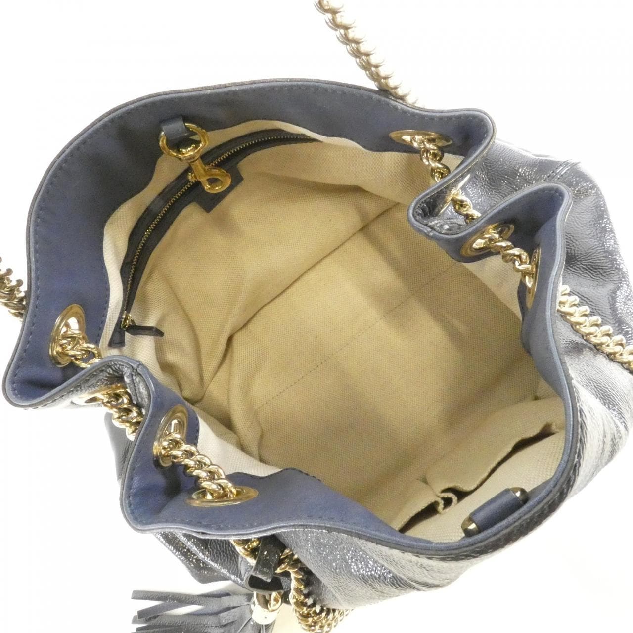 GUCCI 308982 AB80G Shoulder Bag Patent Leather 黑色 漆皮 中古品B - 縮圖 7