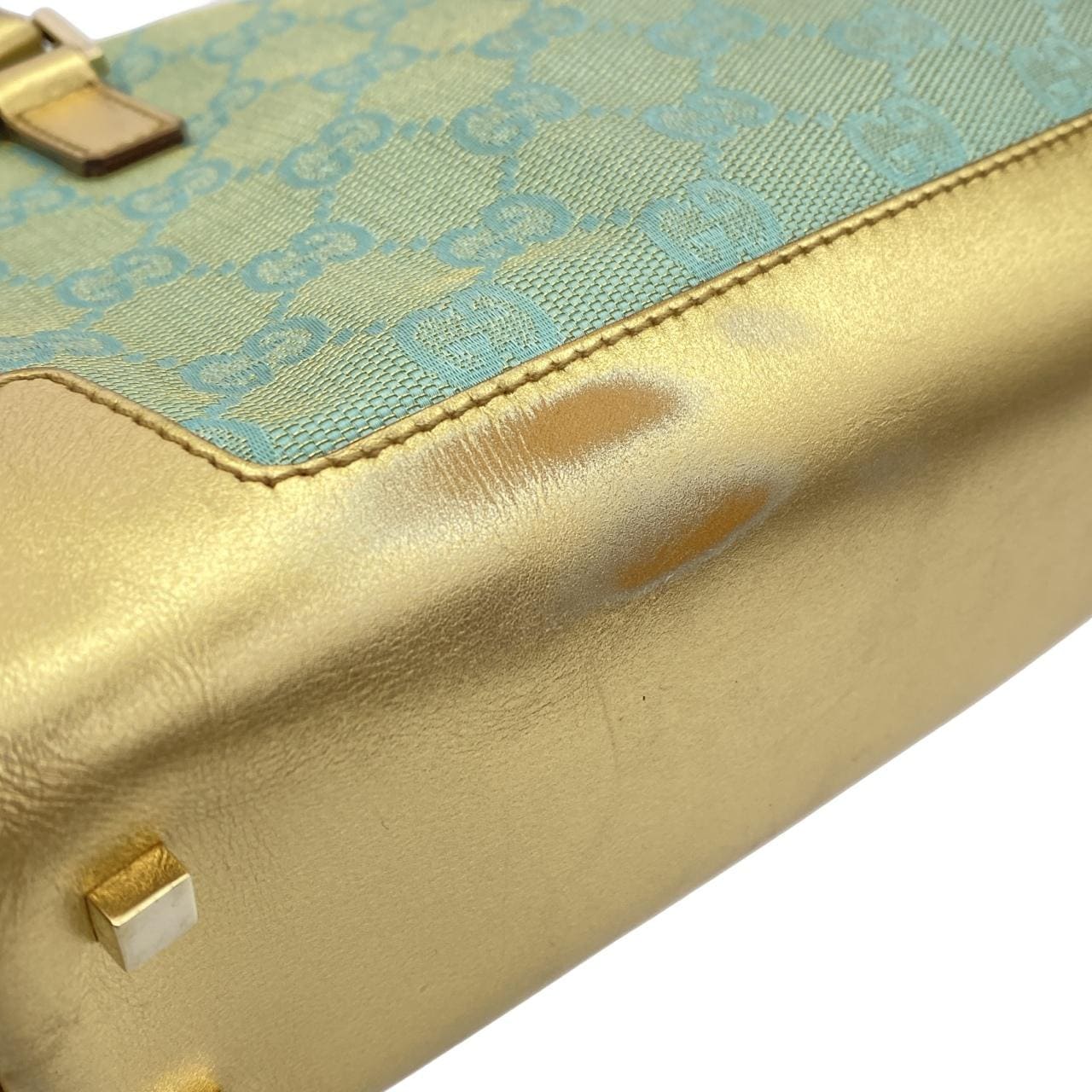 GUCCI 000 0852 Handbag Canvas 金色 帆布 中古品B - 縮圖 3