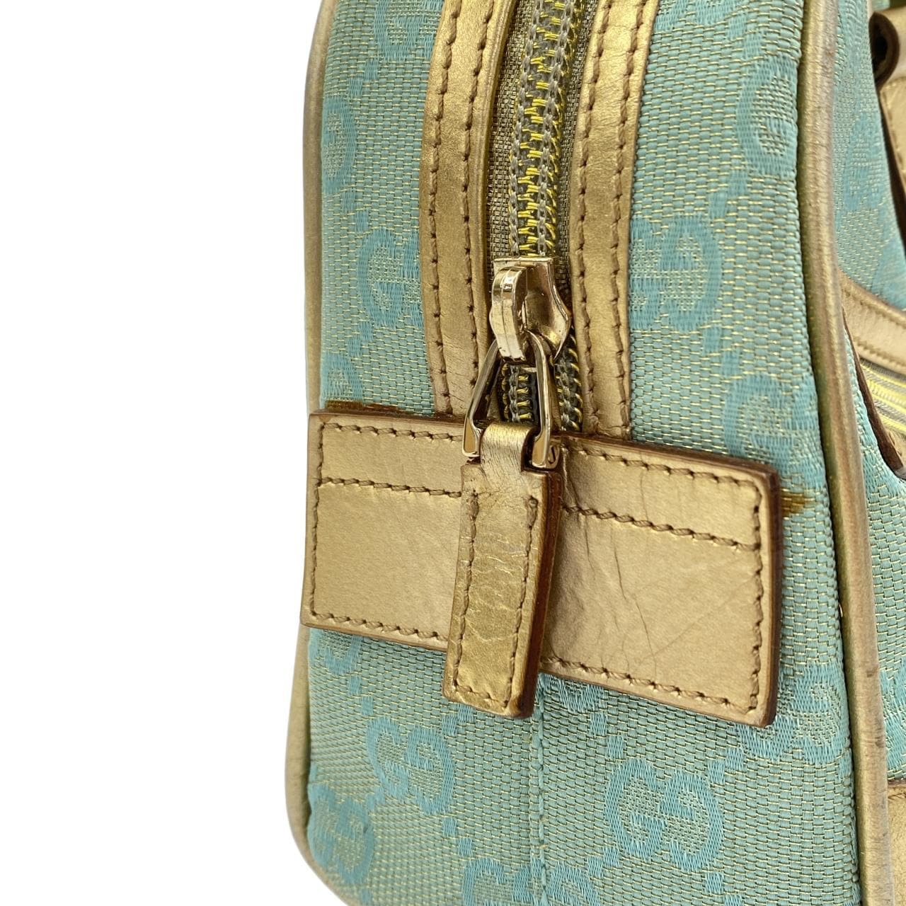 GUCCI 000 0852 Handbag Canvas 金色 帆布 中古品B - 縮圖 5