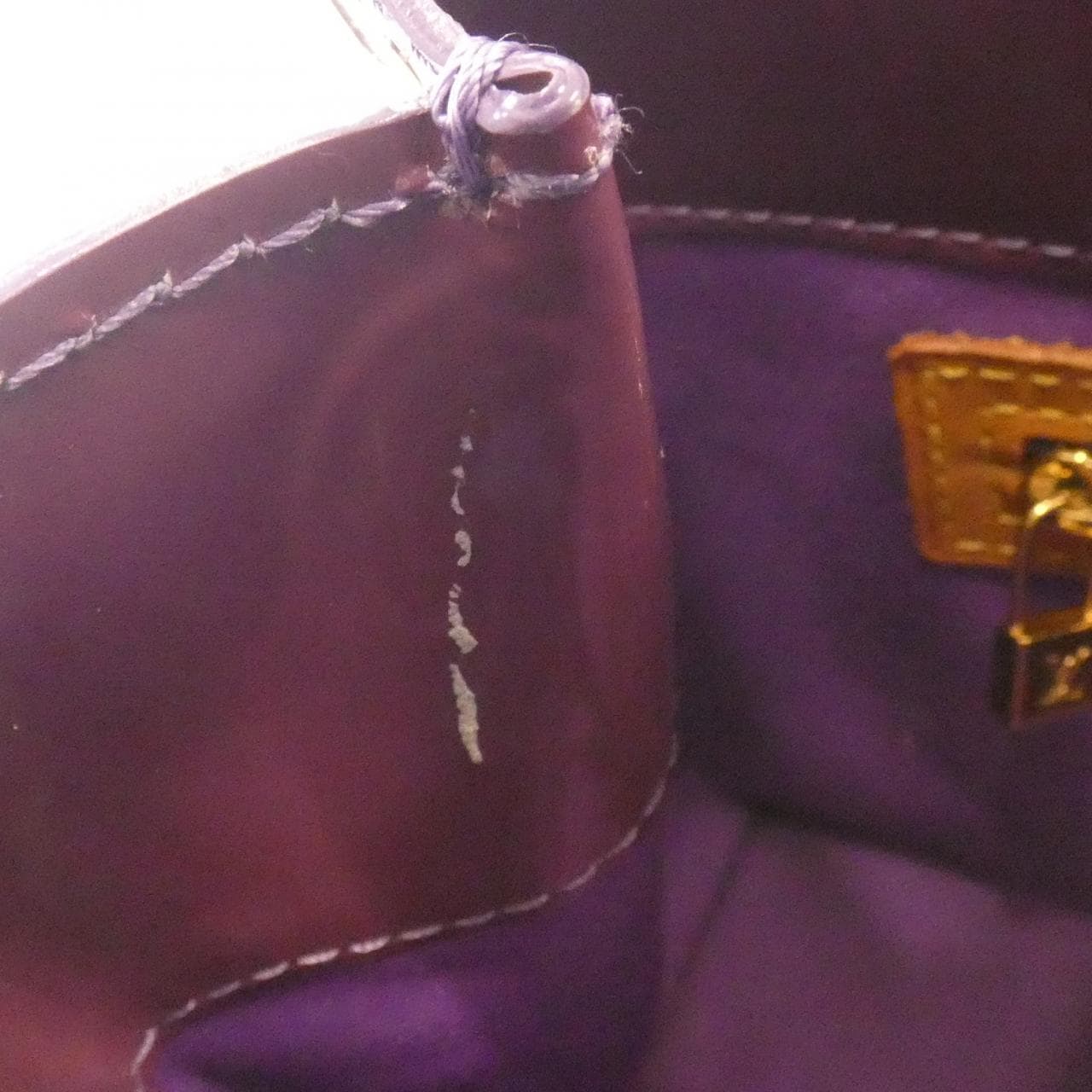 LOUIS VUITTON M93578 Bag Vernis 黑色 Vernis 中古品B - 縮圖 6