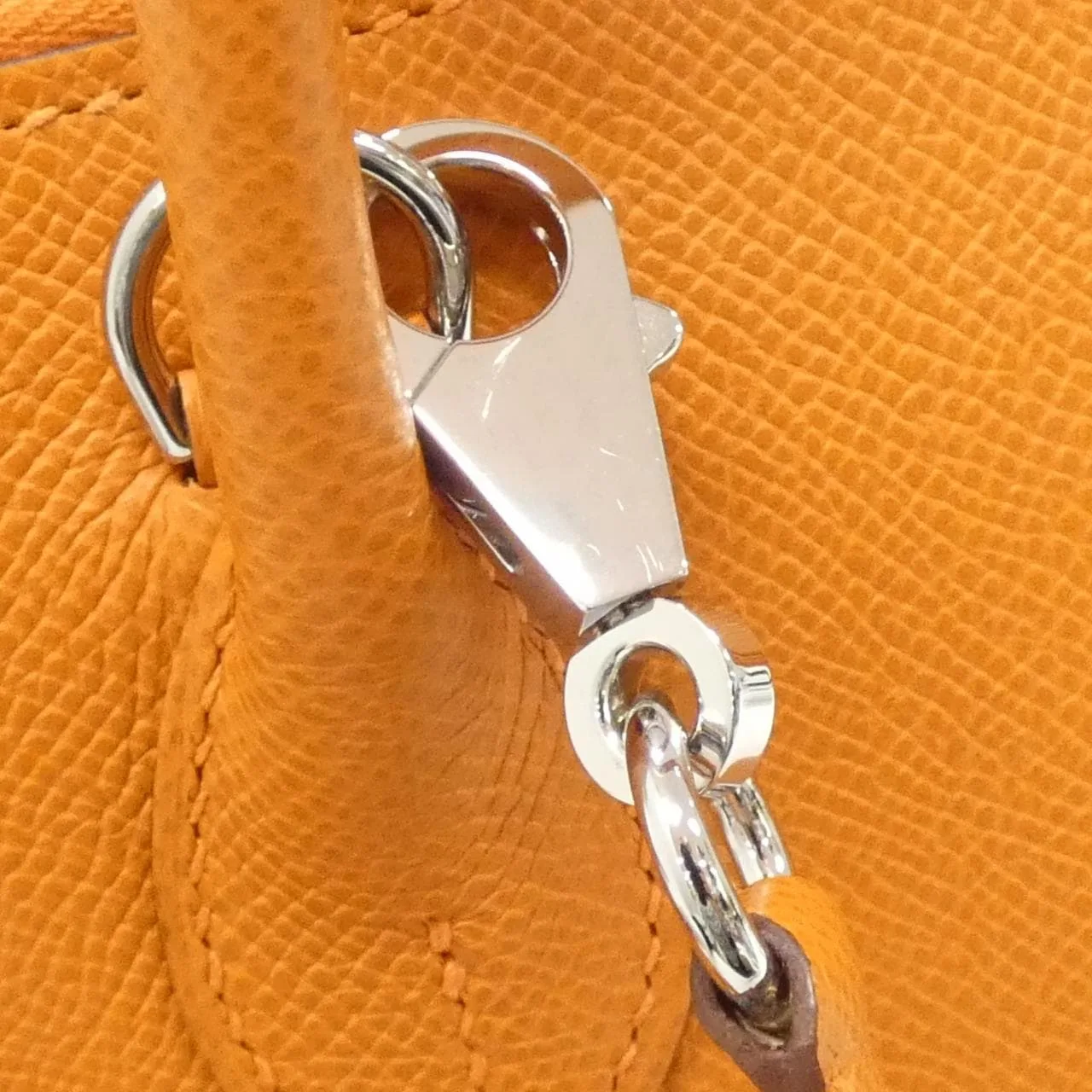 HERMES Bolide 082798CK Handbag Epsom 橙色 Epsom 皮 中古品A - 縮圖 6