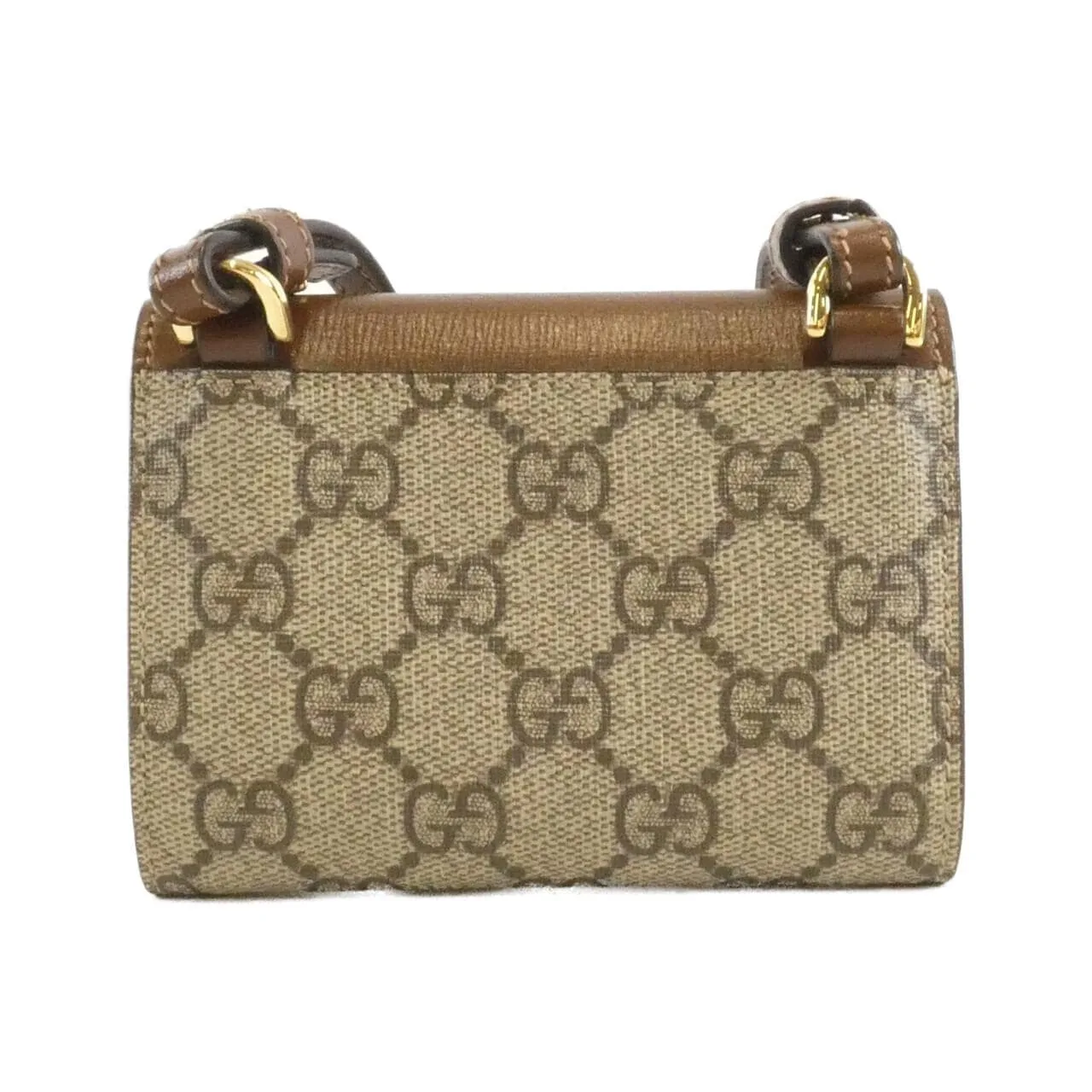 GUCCI Horsebit 1955 699761 92TCG Wallet Canvas 黑色 帆布 中古品A - 縮圖 2