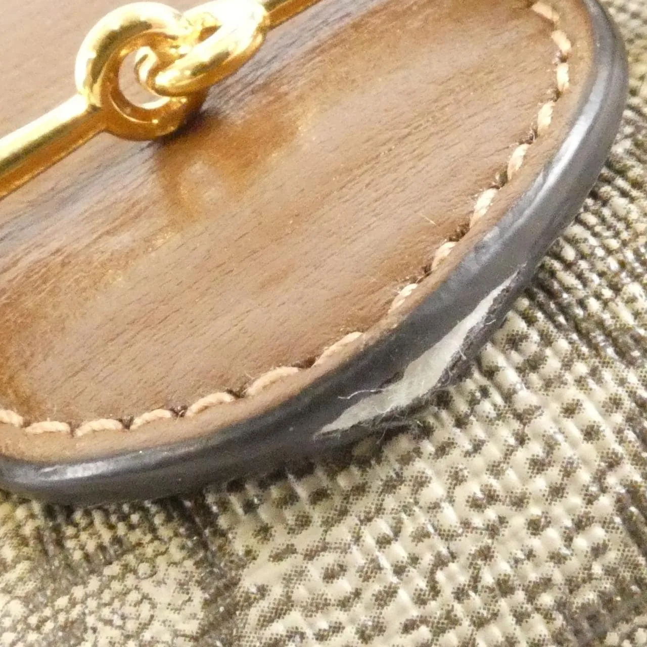 GUCCI Horsebit 1955 699761 92TCG Wallet Canvas 黑色 帆布 中古品A - 縮圖 4