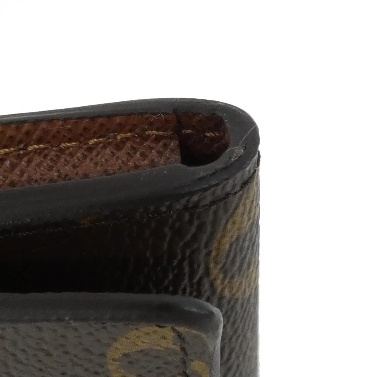 LOUIS VUITTON M63801 Card Case Monogram 黑色 Monogram 中古品A - 縮圖 3