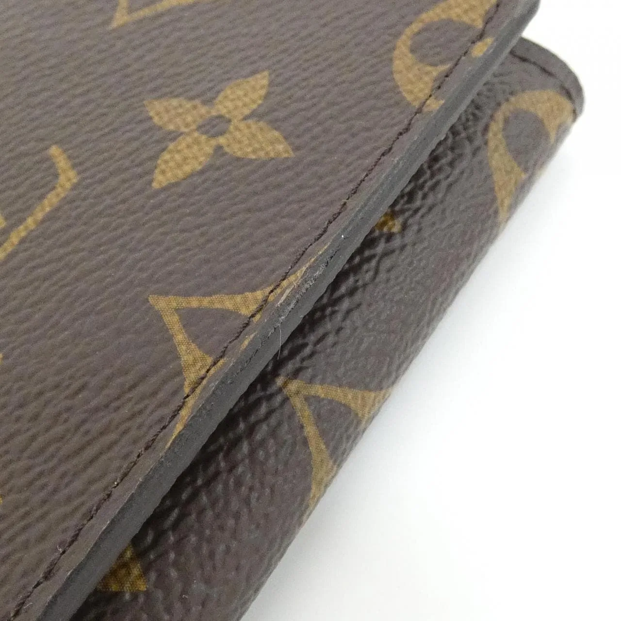 LOUIS VUITTON M63801 Card Case Monogram 黑色 Monogram 中古品A - 縮圖 4