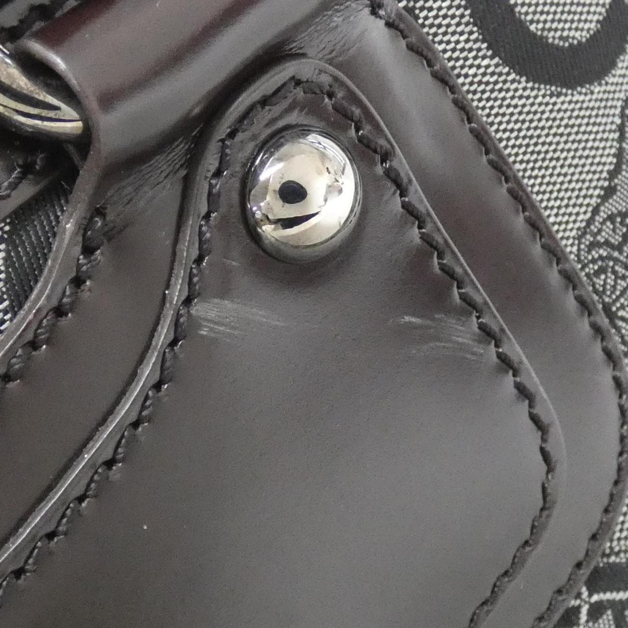 CELINE Boogie Bag Canvas 黑色 帆布 中古品A - 縮圖 5