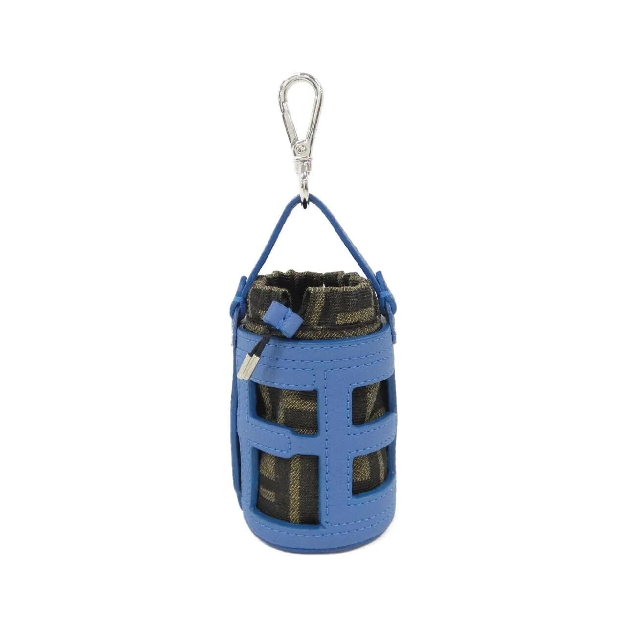 FENDI 7AS158 AMAD Key Case Canvas Black