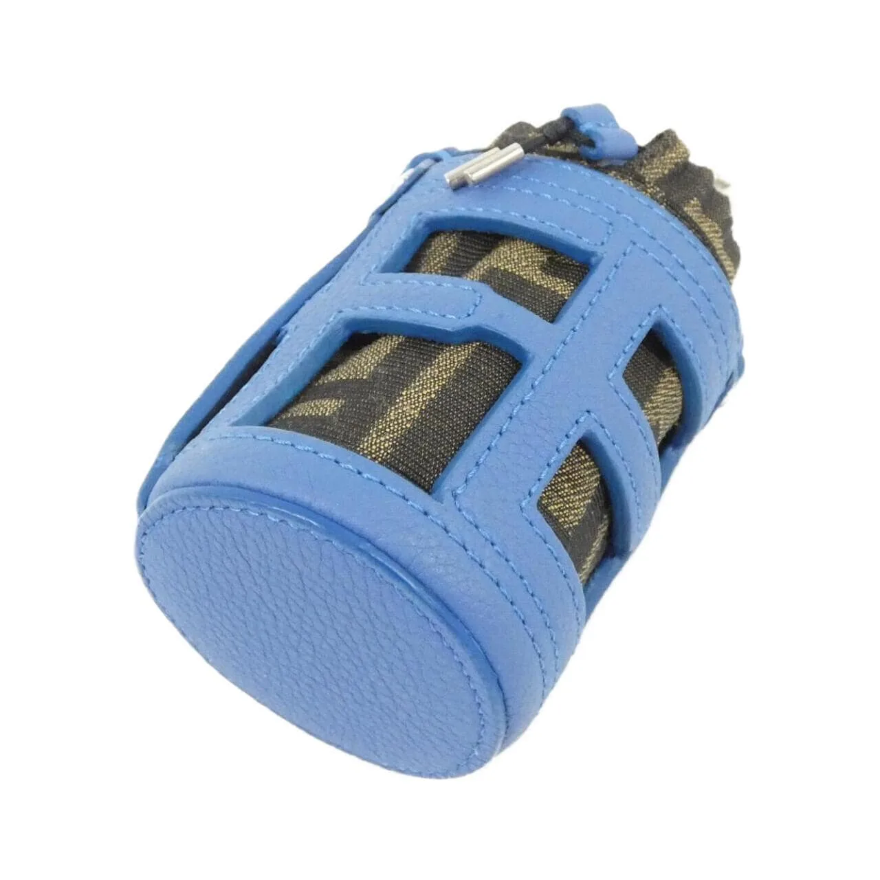 FENDI 7AS158 AMAD Key Case Canvas 黑色 帆布 中古品A - 縮圖 3