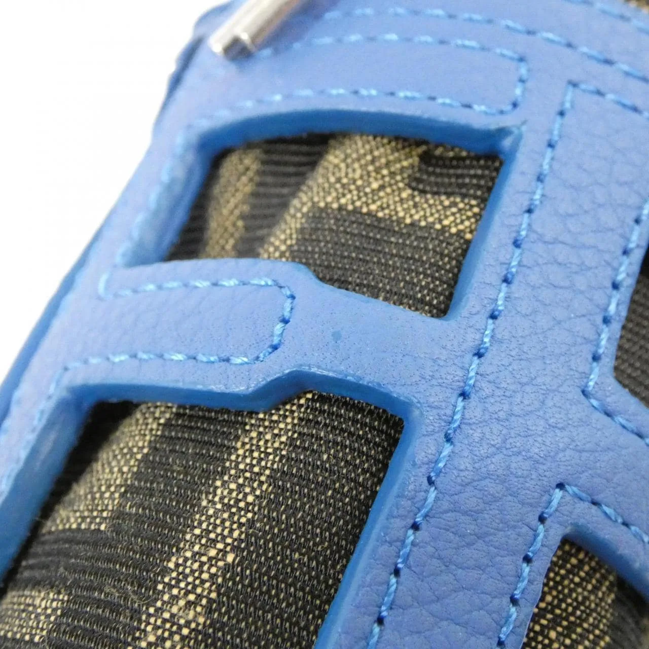 FENDI 7AS158 AMAD Key Case Canvas 黑色 帆布 中古品A - 縮圖 4