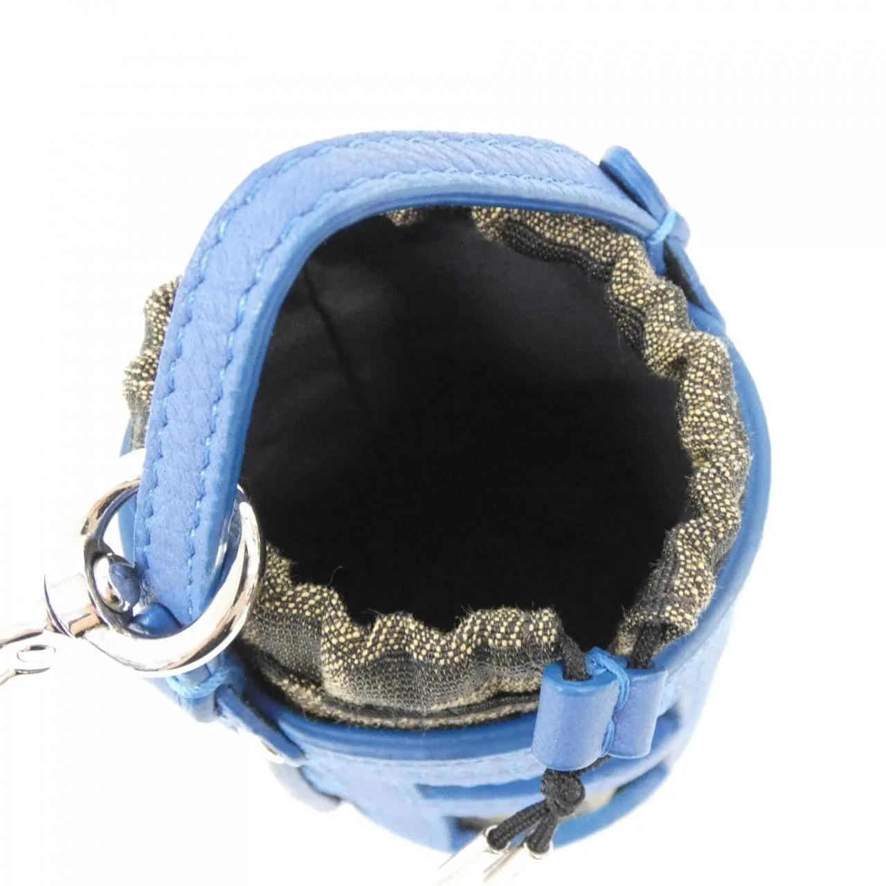 FENDI 7AS158 AMAD Key Case Canvas 黑色 帆布 中古品A - 縮圖 6