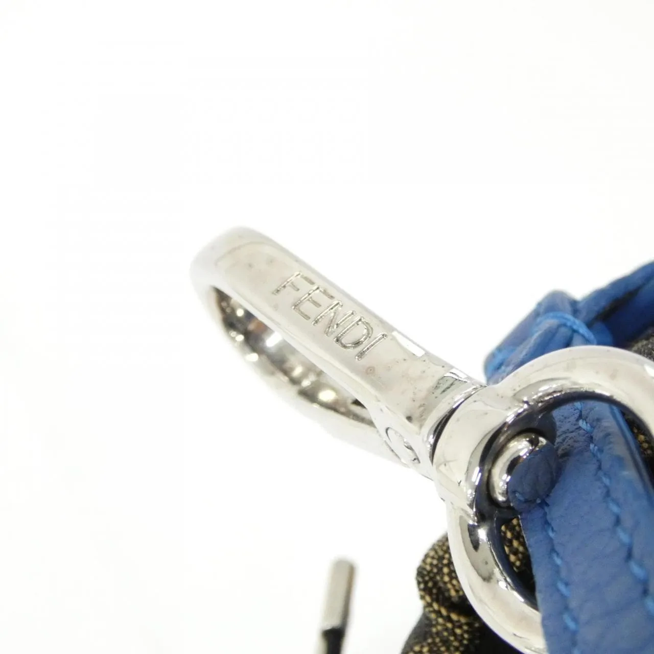 FENDI 7AS158 AMAD Key Case Canvas 黑色 帆布 中古品A - 縮圖 8