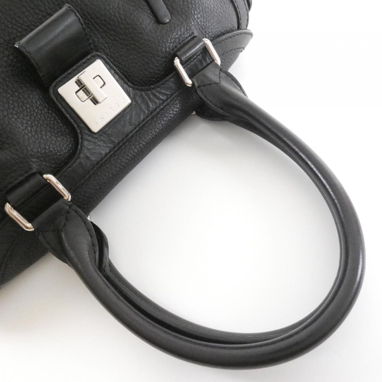 CELINE Shoulder Bag Leather 黑色 皮革 中古品A - 縮圖 5