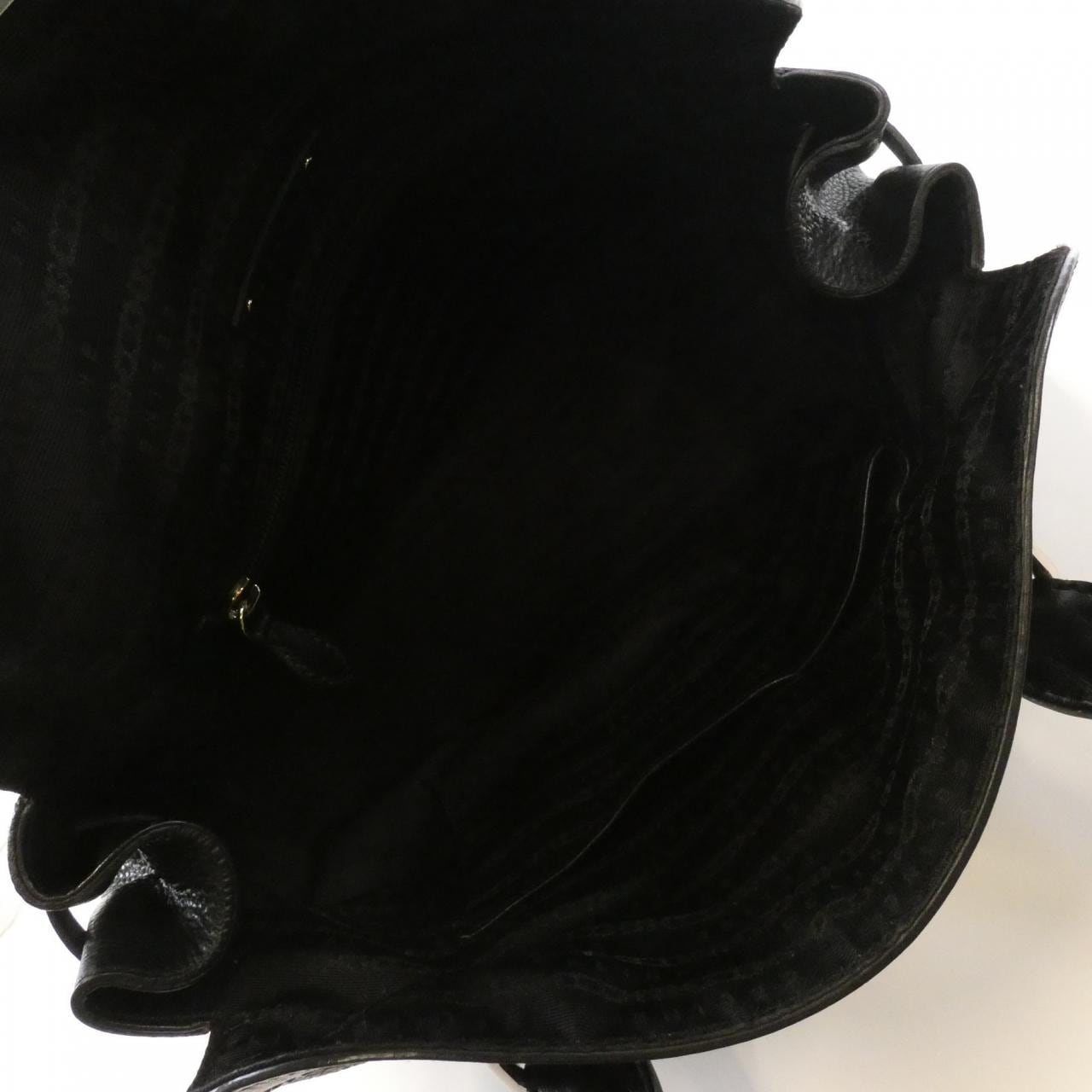 CELINE Shoulder Bag Leather 黑色 皮革 中古品A - 縮圖 7