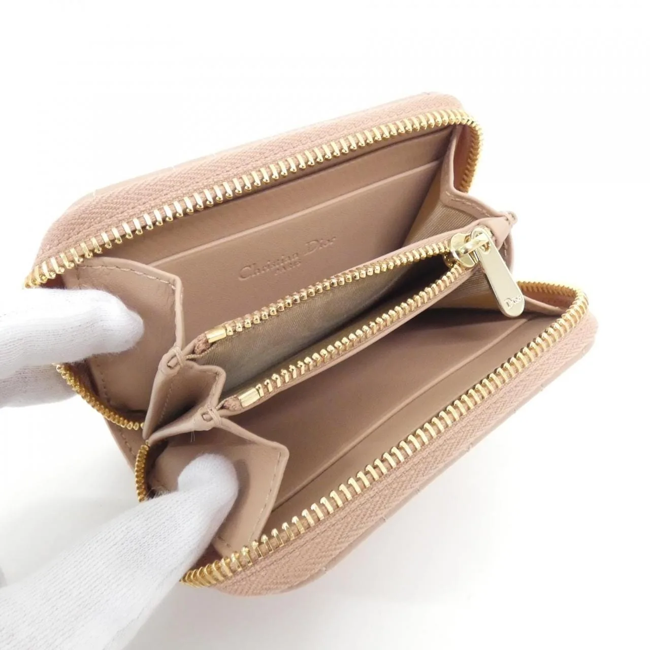 DIOR Lady Dior S0985ONMJ Coin Case Lambskin Black Lambskin Rank A - Thumbnail 4