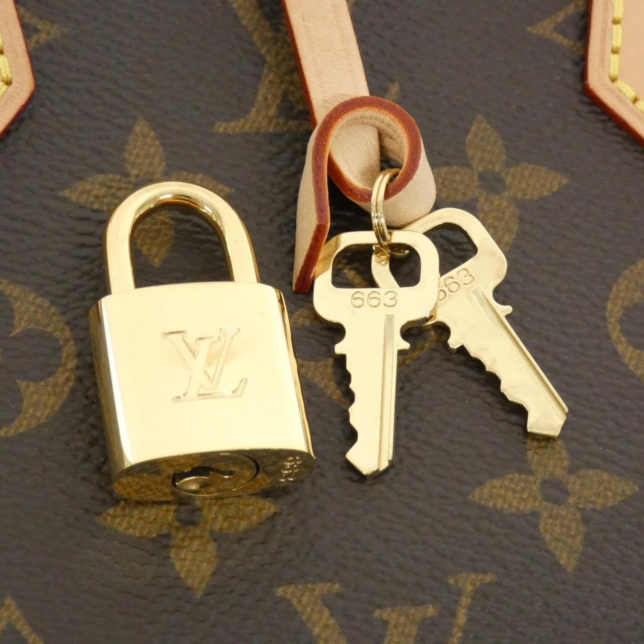 LOUIS VUITTON Alma M53152 Bag Monogram 黑色 Monogram 中古品A - 縮圖 5