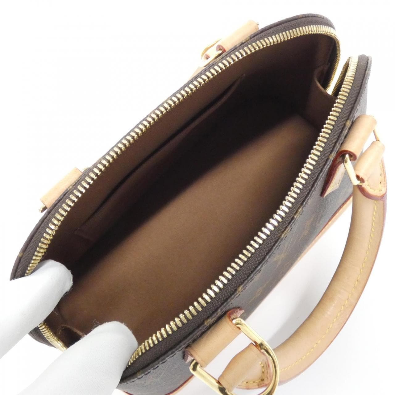 LOUIS VUITTON Alma M53152 Bag Monogram 黑色 Monogram 中古品A - 縮圖 7