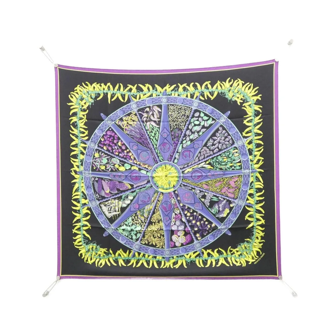 HERMES Scarf Black