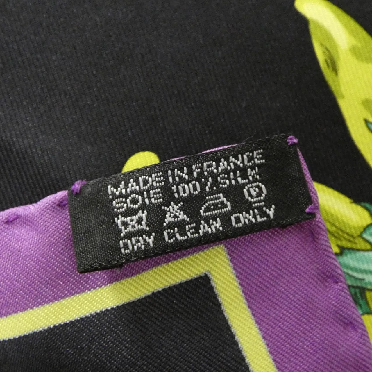 HERMES Scarf 黑色 中古品A - 縮圖 3