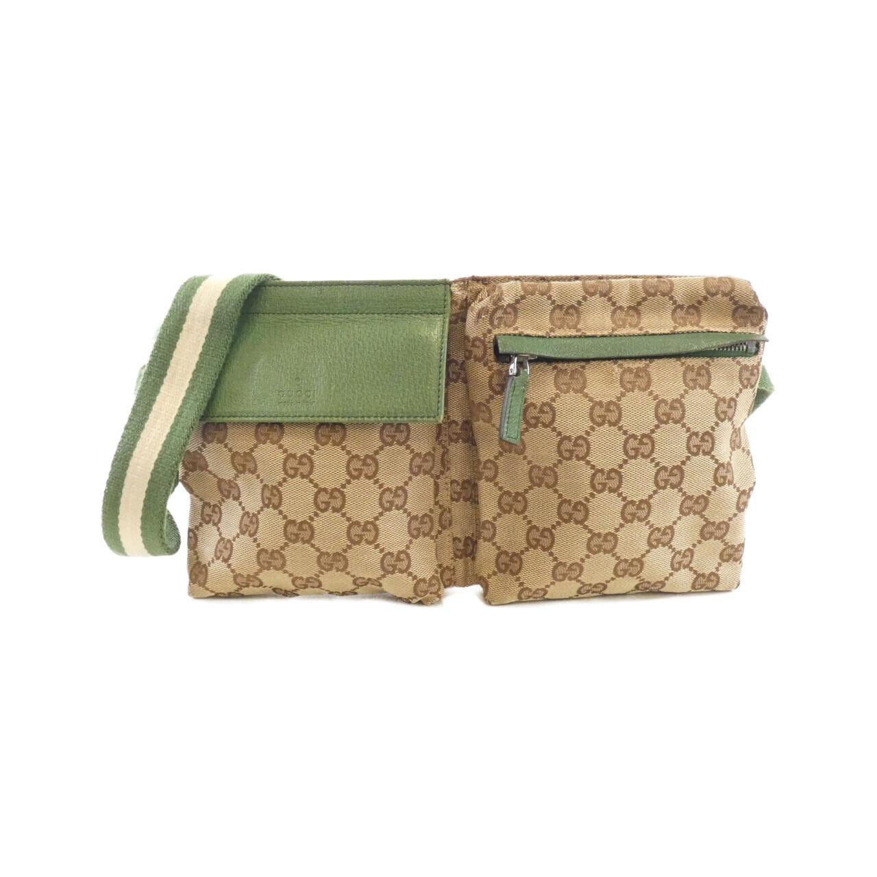 GUCCI 28566 Belt Bag Canvas Beige