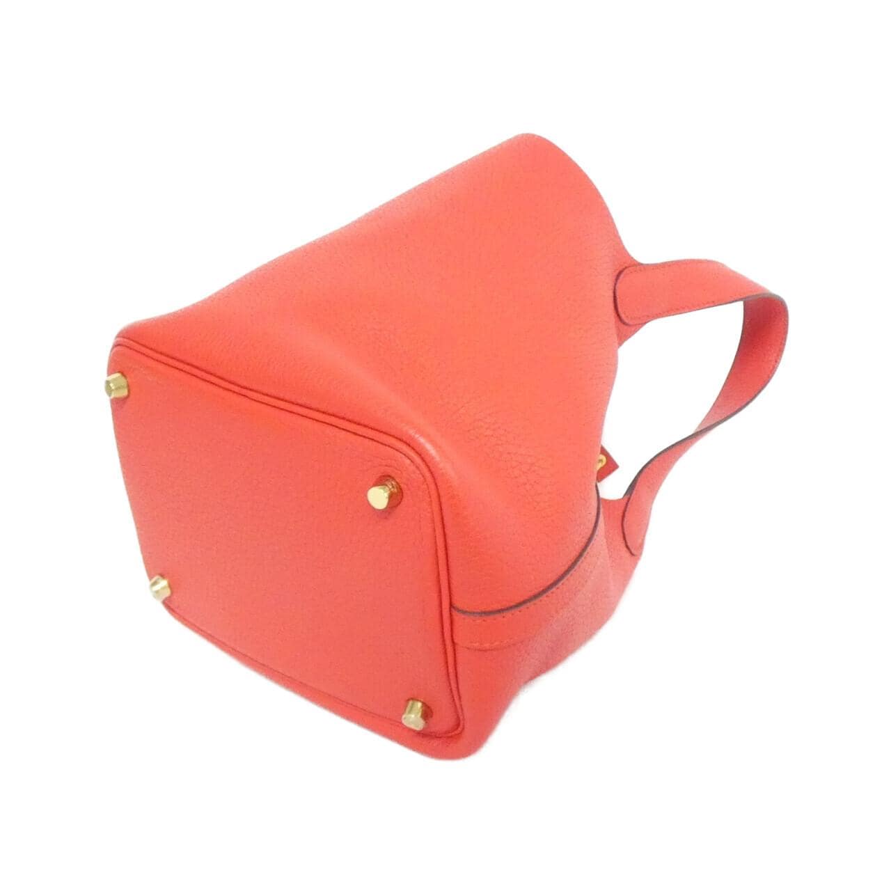 HERMES HERMÈS Picotin 056289CC Bag Clemence Rouge Clemence Leather - Thumbnail 2