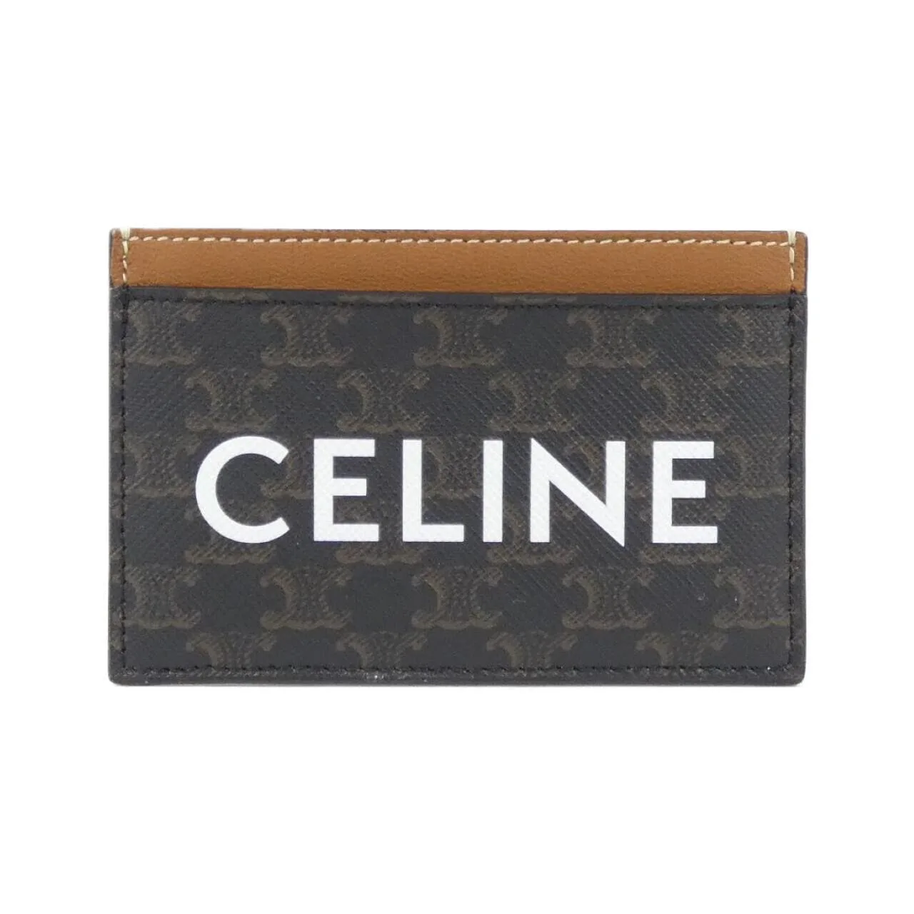 CELINE 10B702CLY Card Case Canvas Black