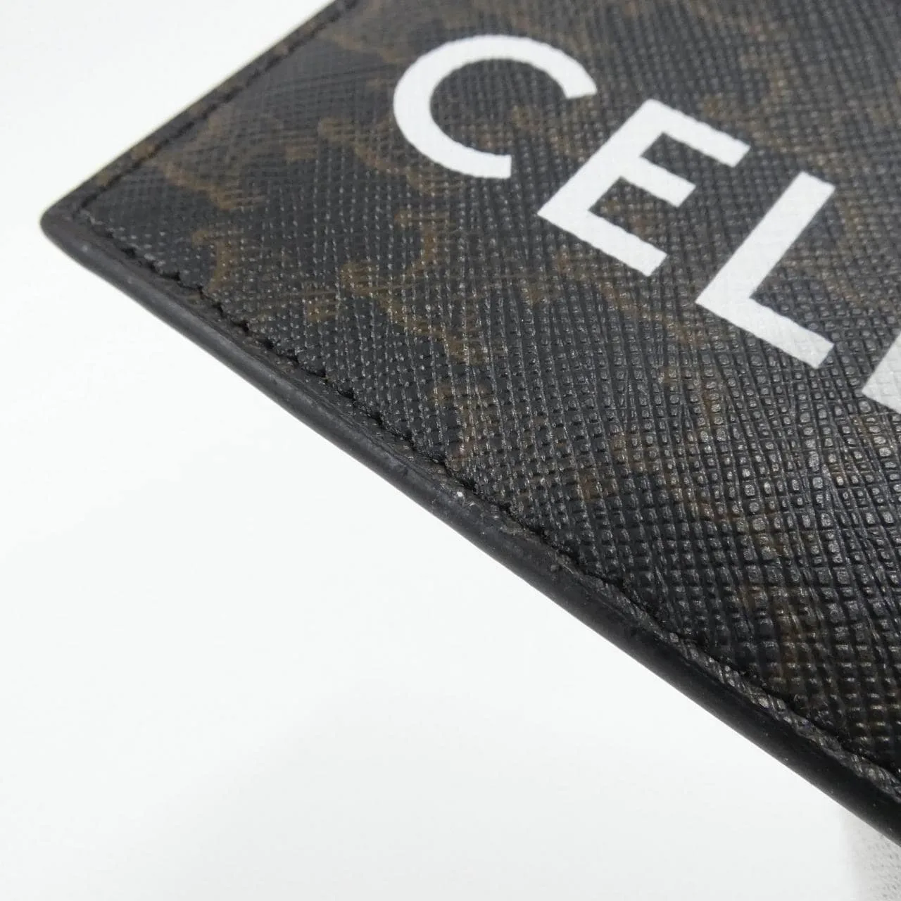CELINE 10B702CLY Card Case Canvas 黑色 帆布 中古品A - 縮圖 3