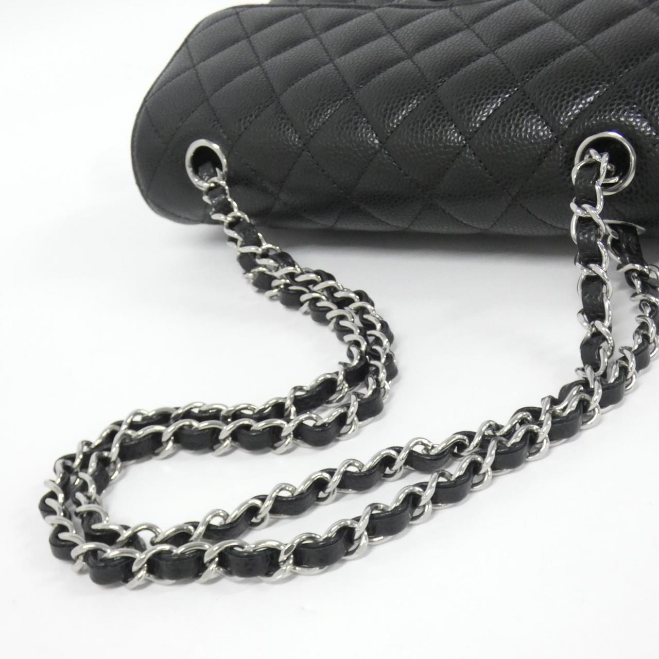 CHANEL Matelasse 1113 Shoulder Grained Calfskin Black Grained Calfskin - Thumbnail 6