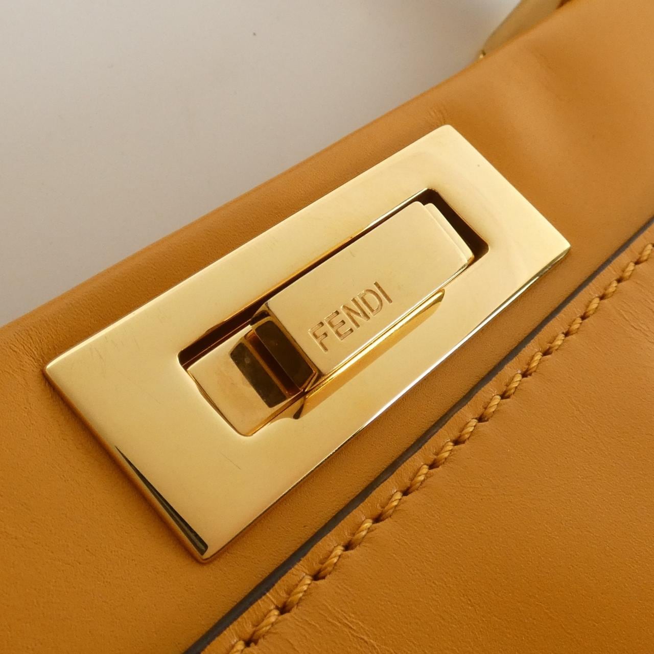 FENDI Peekaboo 8BN226 Q4J Bag 駝色 中古品A - 縮圖 7
