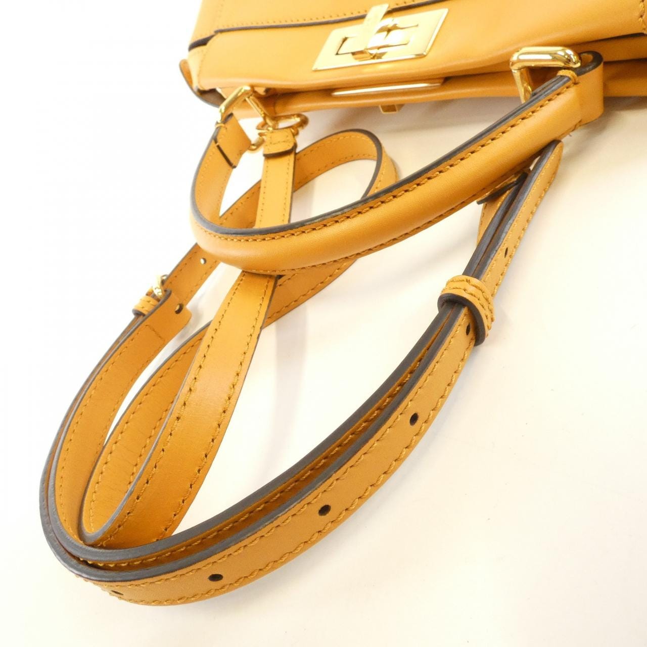 FENDI Peekaboo 8BN226 Q4J Bag 駝色 中古品A - 縮圖 8