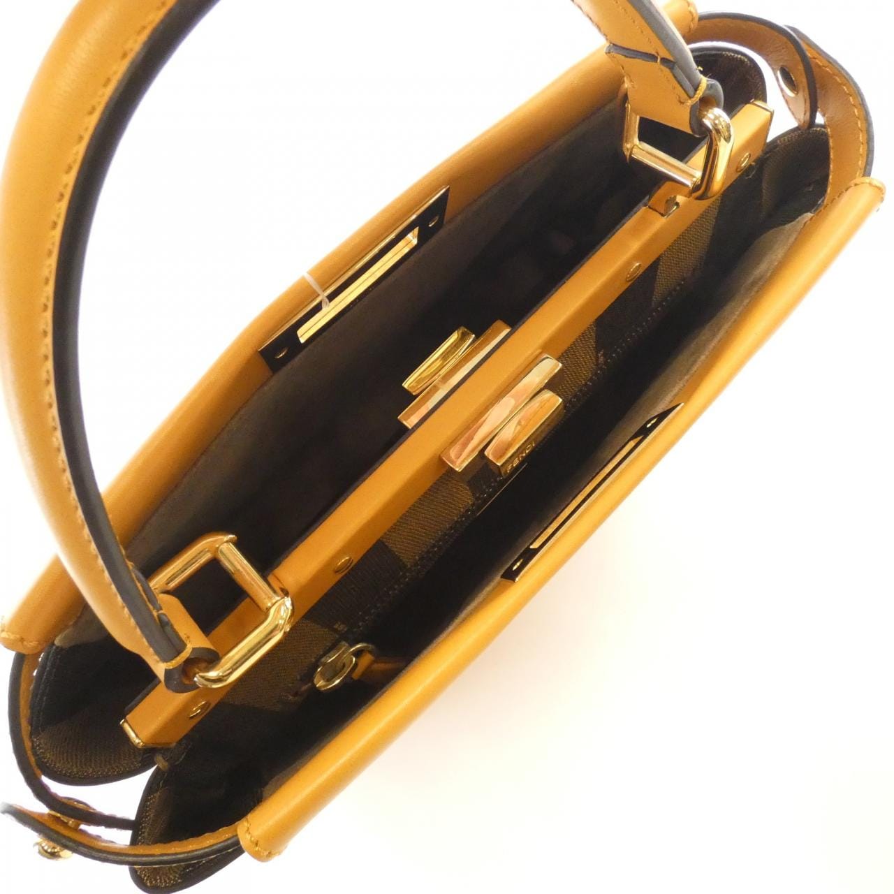 FENDI Peekaboo 8BN226 Q4J Bag 駝色 中古品A - 縮圖 9