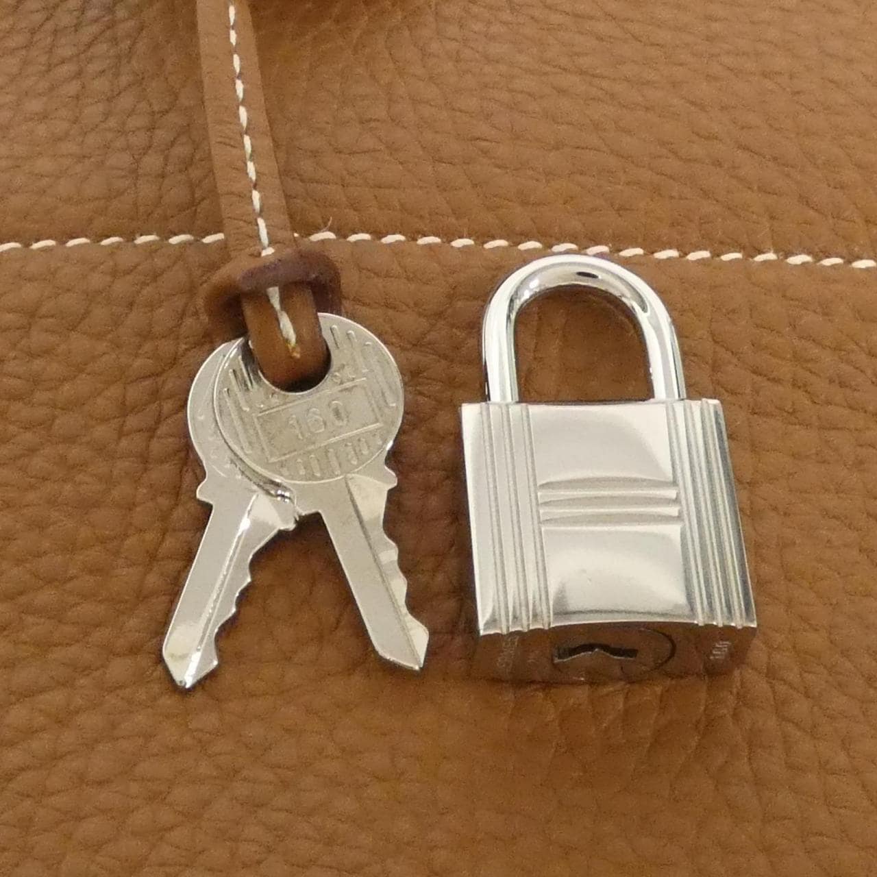 HERMES HERMÈS Bolide 073419CK Bag Clemence 金色 Clemence 皮 中古品A - 縮圖 5