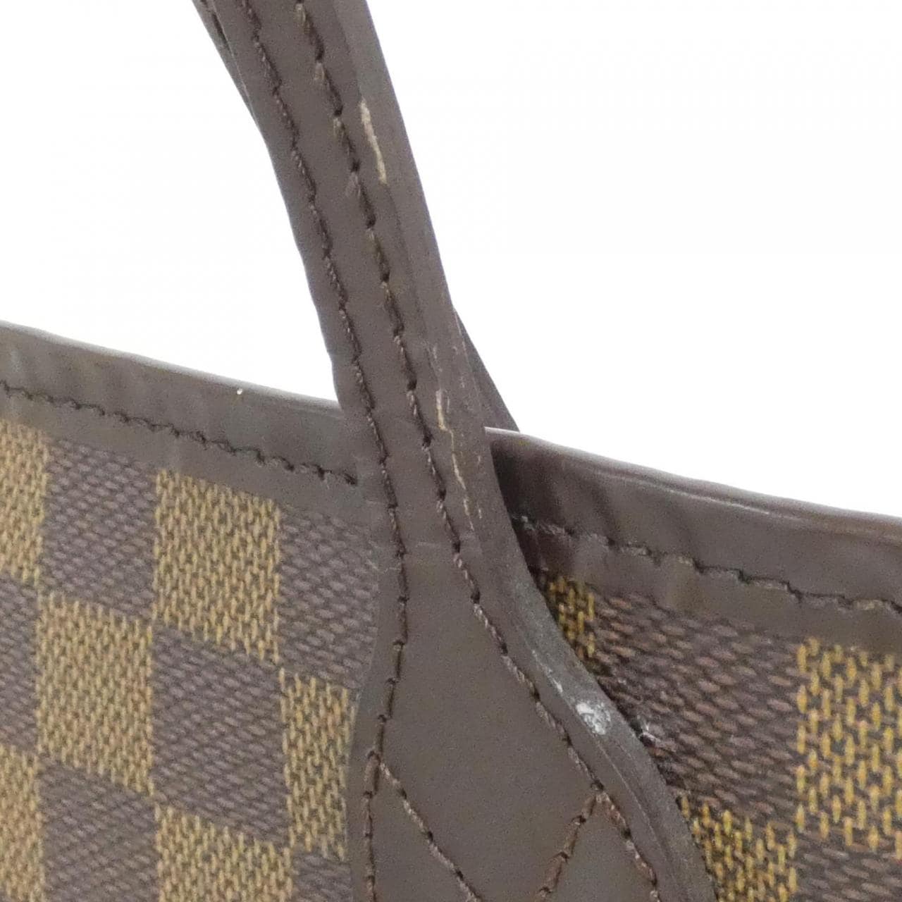 LOUIS VUITTON Neverfull N51106 Bag Damier 黑色 Damier 中古品A - 縮圖 6