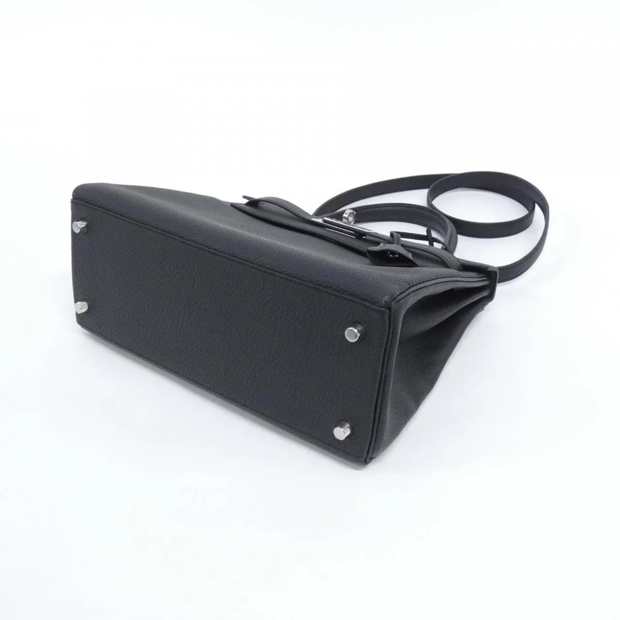 HERMES Kelly 030931CK Handbag Togo Black Togo Leather Rank A - Thumbnail 3