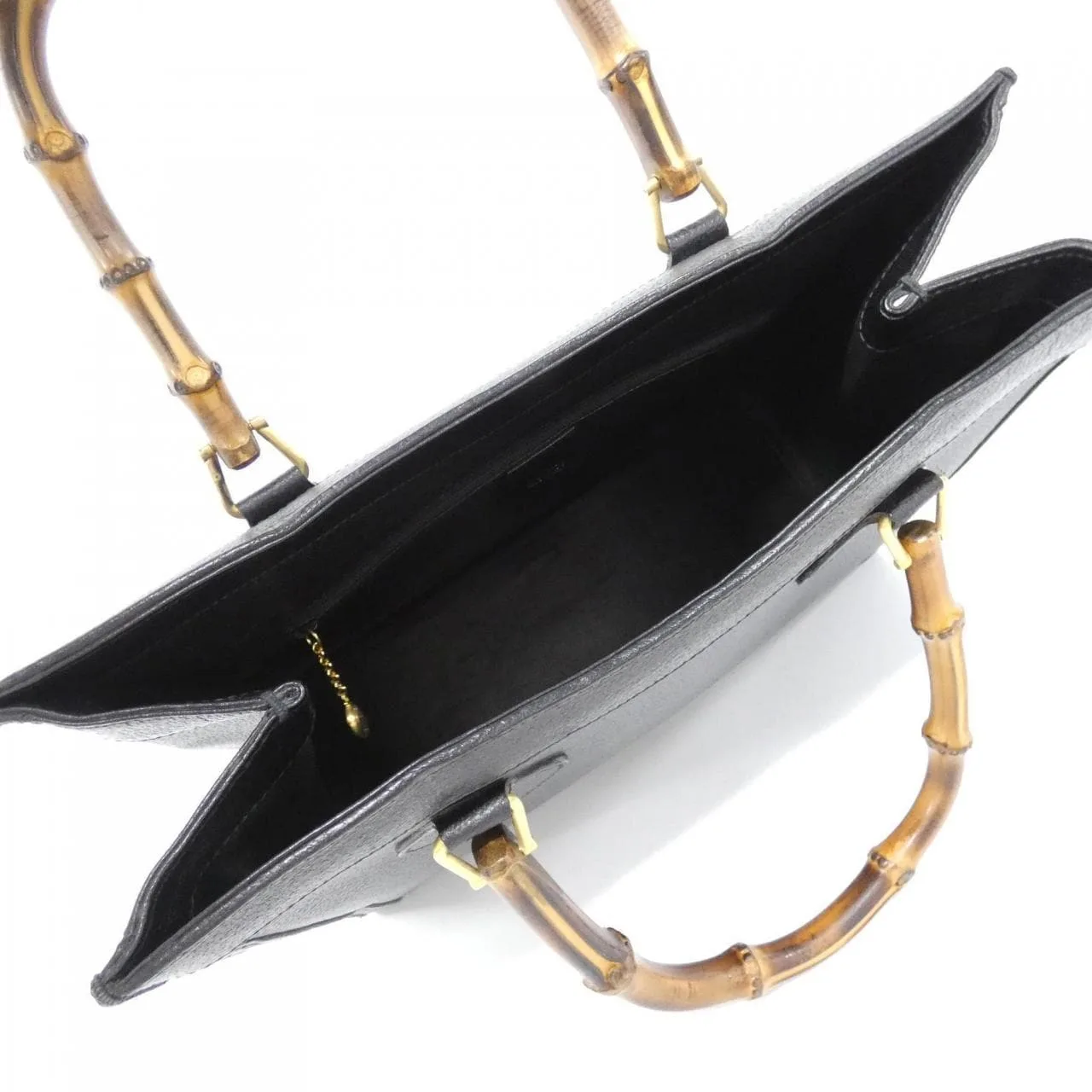 GUCCI 002 115 0260 Handbag Leather Black Leather Rank B - Thumbnail 7