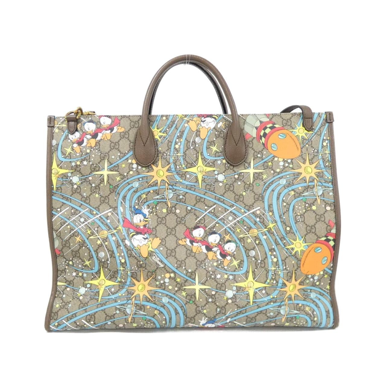 GUCCI 650037 2O4AT Bag Canvas 黑色 帆布 中古品A - 縮圖 2