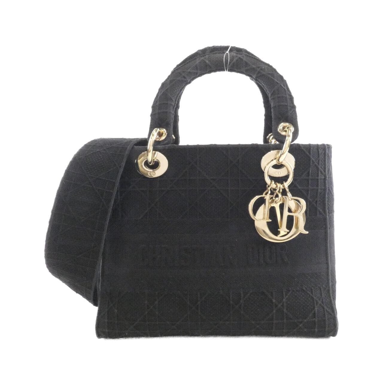 DIOR Lady Dior M0565OREY Handbag Canvas Black
