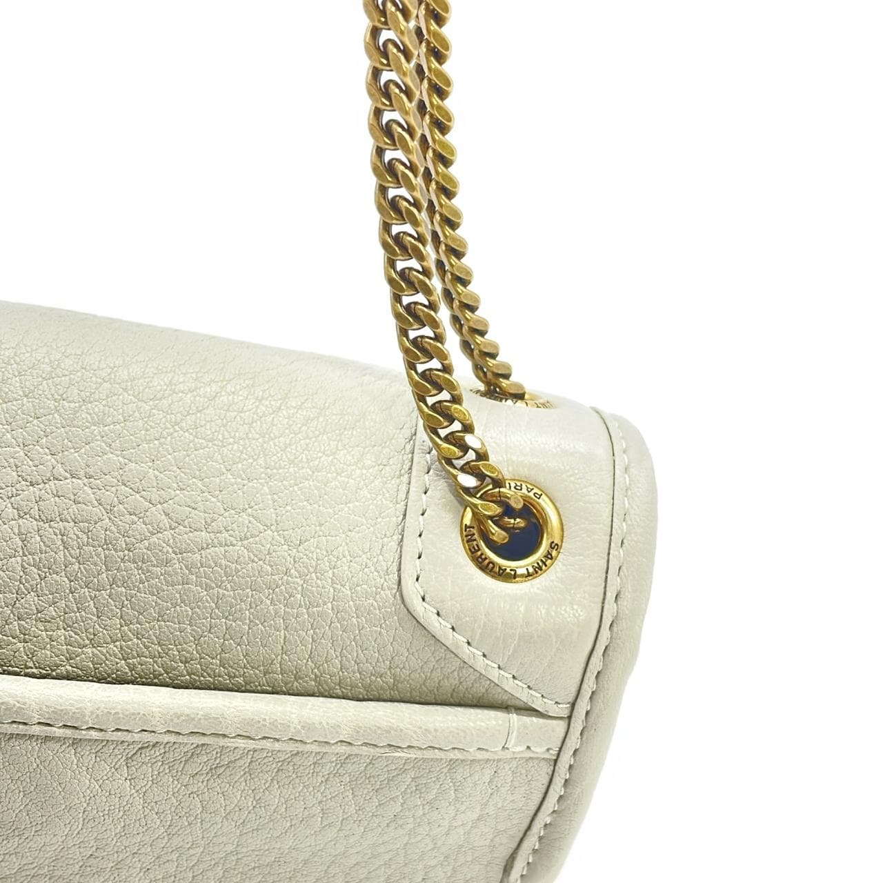 SAINT LAURENT 828736 AACYT Shoulder Bag Lambskin 黑色 羊皮 中古品A - 縮圖 5