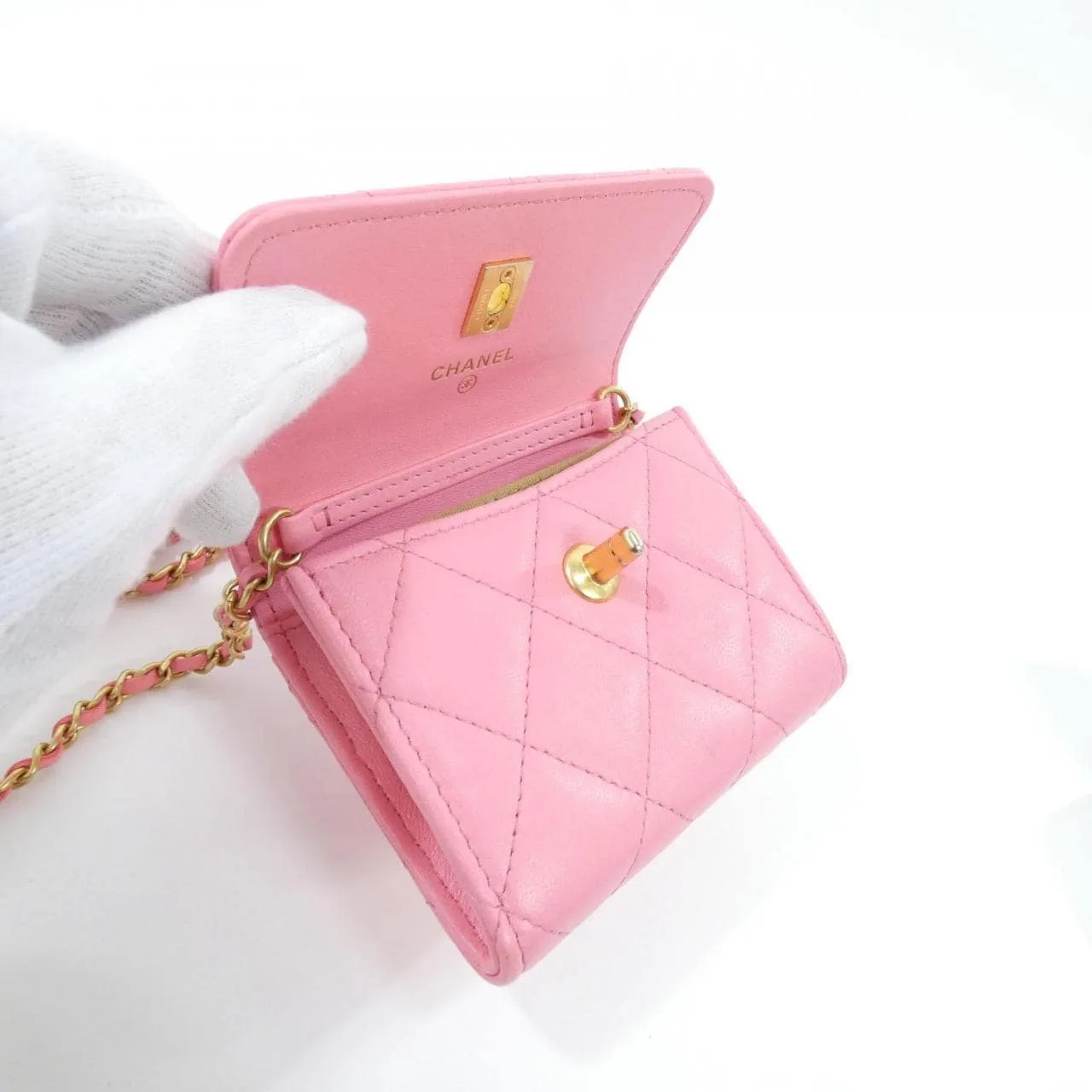 CHANEL Timeless Classic AP2704 Wallet Lambskin Pink Lambskin Rank A - Thumbnail 7