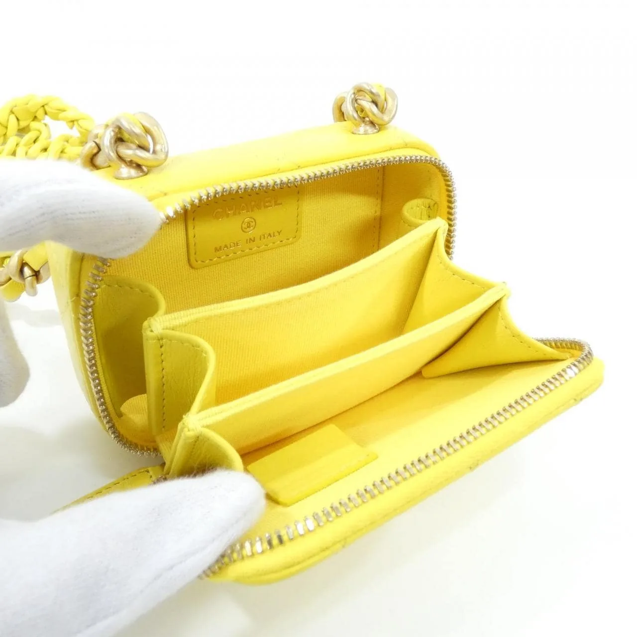 CHANEL Timeless Classic AP2738 Wallet Lambskin Yellow Lambskin Rank A - Thumbnail 8