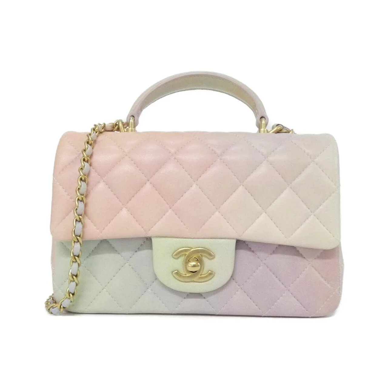 CHANEL Vanity AS2431 Handbag Lambskin Pink
