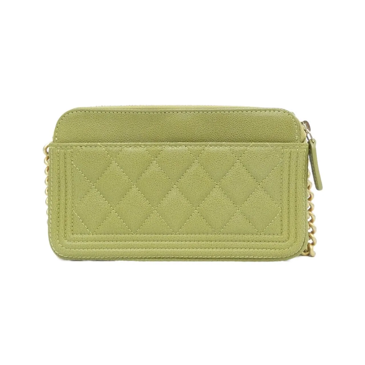 CHANEL Boy Chanel AP3013 Wallet Grained Calfskin Black Grained Calfskin Rank A - Thumbnail 2