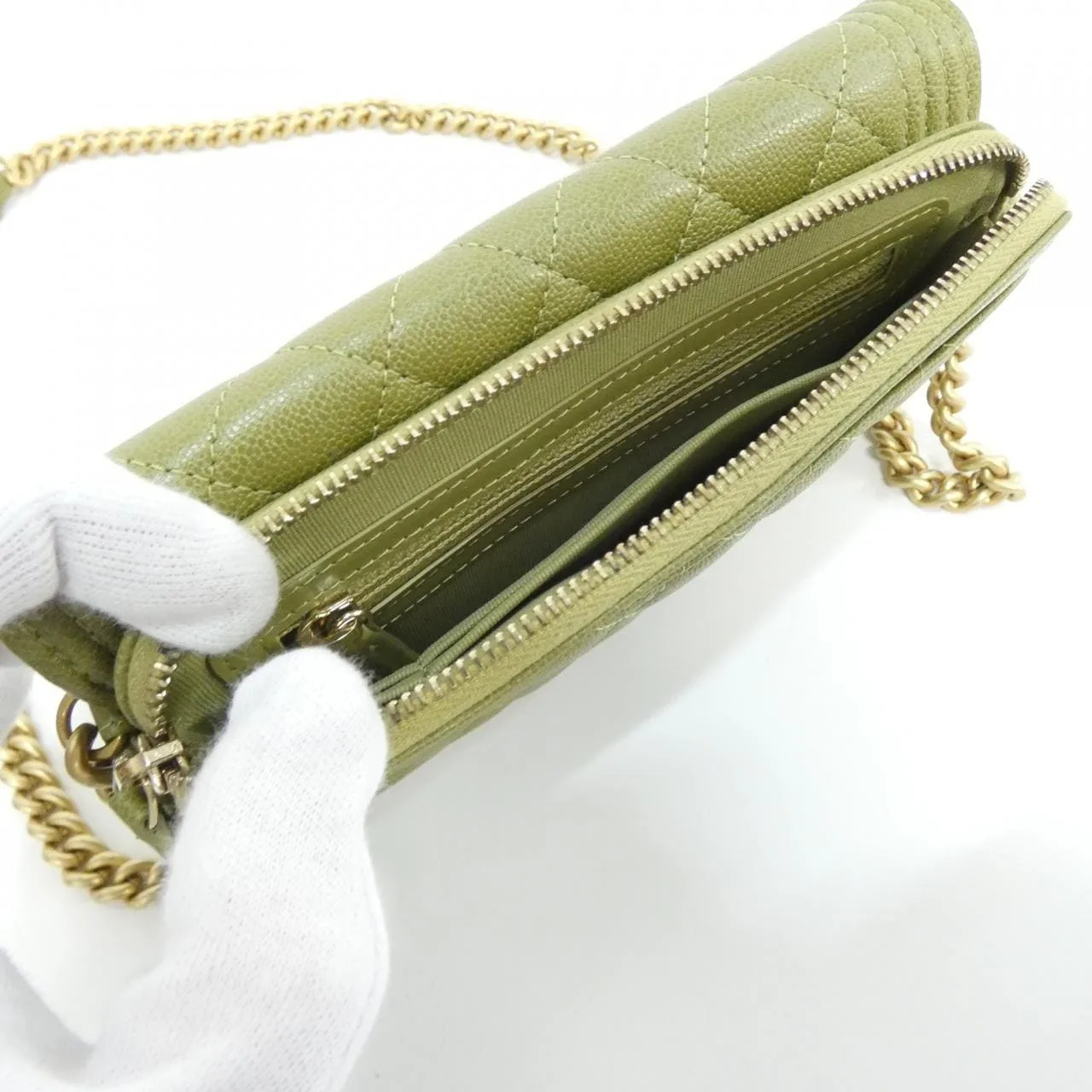 CHANEL Boy Chanel AP3013 Wallet Grained Calfskin Black Grained Calfskin Rank A - Thumbnail 7