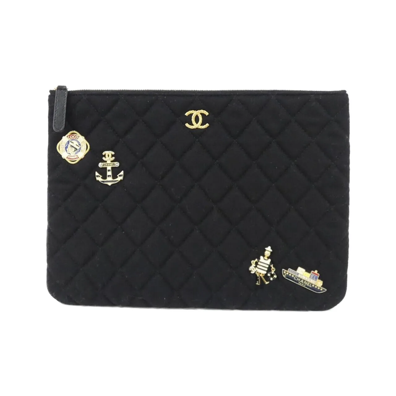 CHANEL 70337 Pouch Black