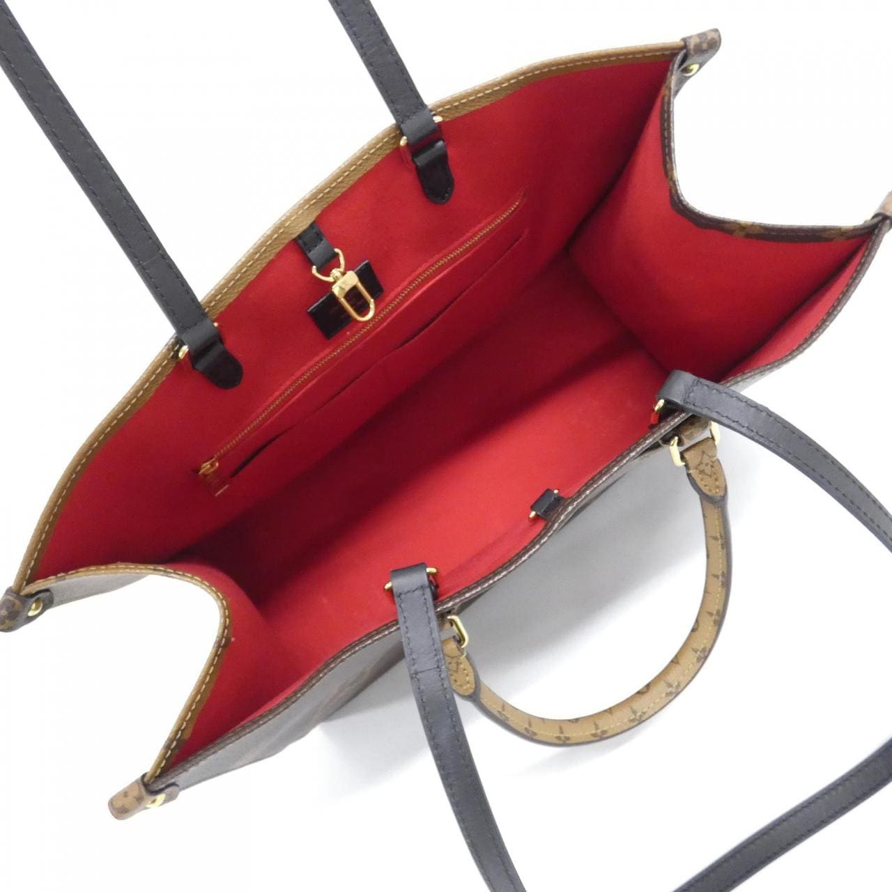 LOUIS VUITTON OnTheGo M45320 Bag Monogram 黑色 Monogram 中古品A - 縮圖 6