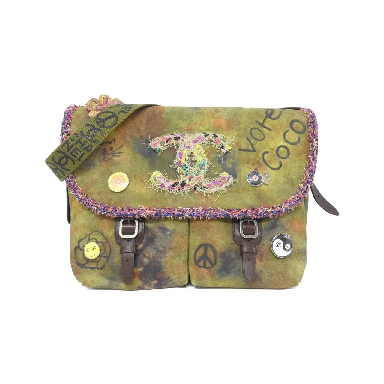 CHANEL 92790 Shoulder Canvas Multicolor