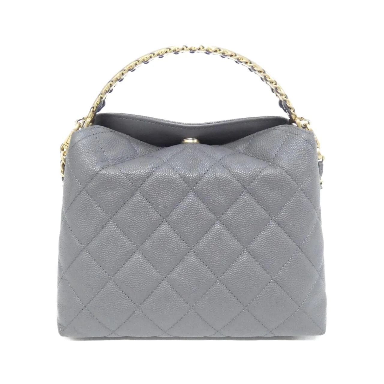 CHANEL AP4066 Wallet Grained Calfskin Grey Grained Calfskin Rank A - Thumbnail 2