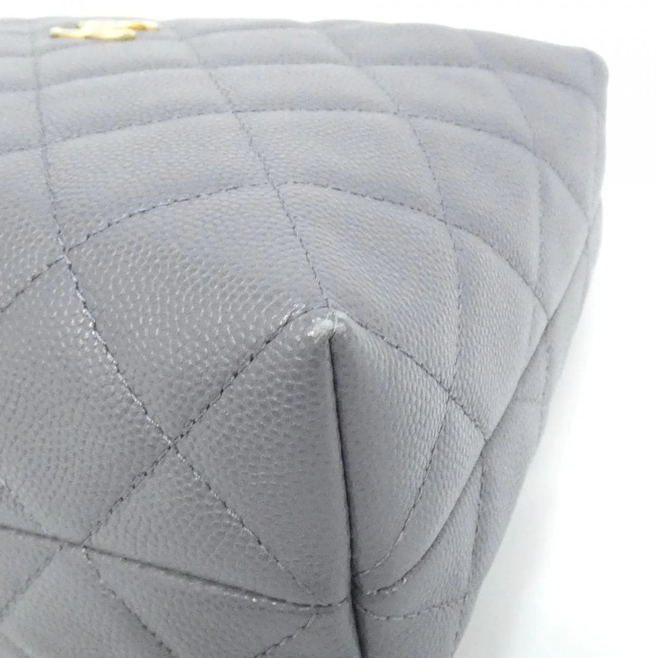 CHANEL AP4066 Wallet Grained Calfskin Grey Grained Calfskin Rank A - Thumbnail 3