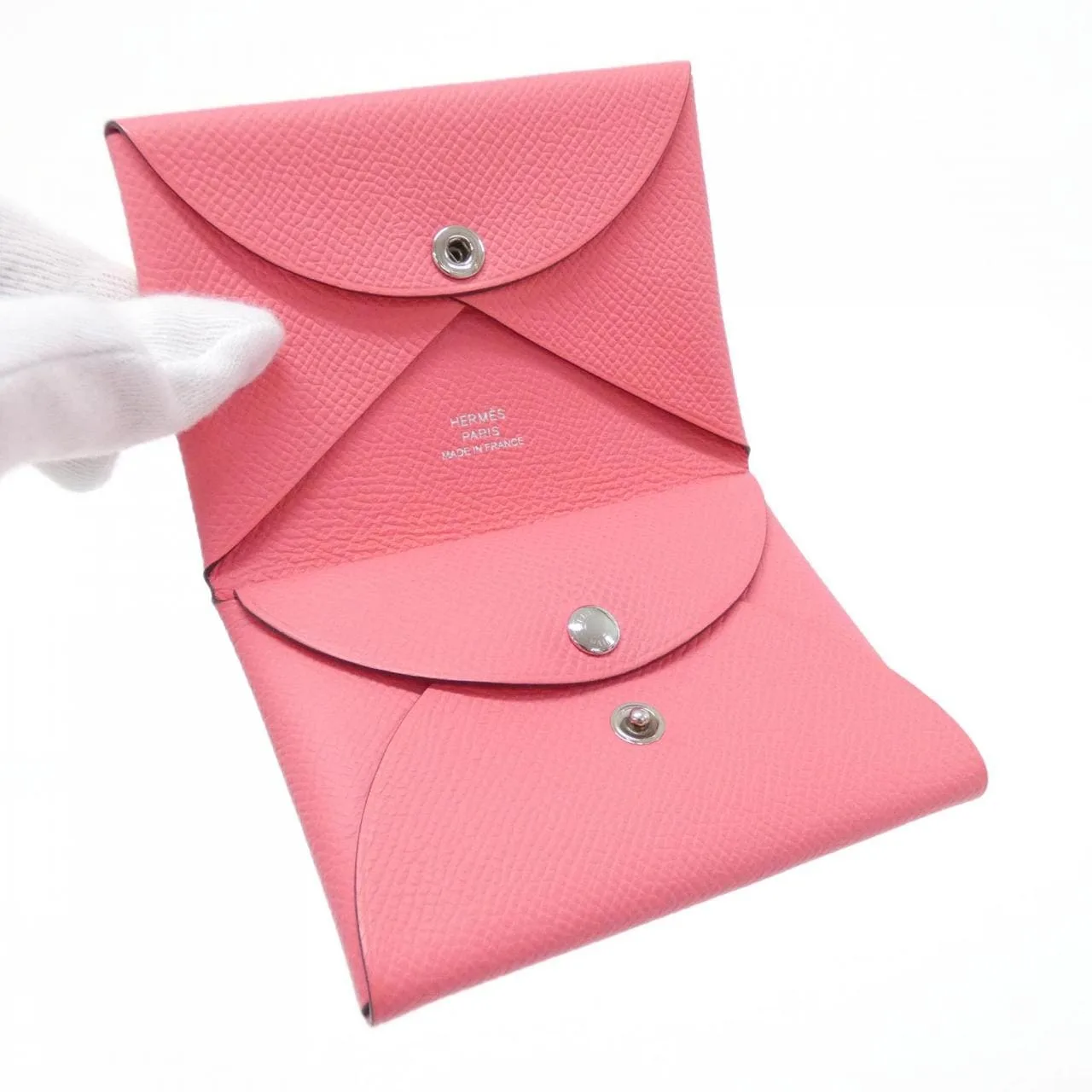 HERMES 083035CK Coin Case Epsom 黑色 Epsom 皮 中古品A - 縮圖 2